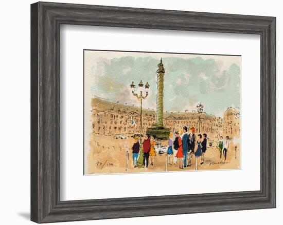 Paris, Place Vendome-Urbain Huchet-Framed Collectable Print