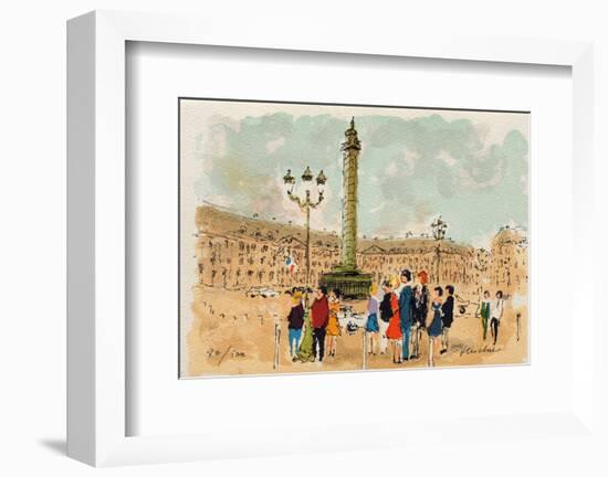 Paris, Place Vendome-Urbain Huchet-Framed Collectable Print