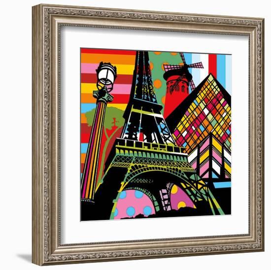 Paris Pop-Lobo-Framed Art Print
