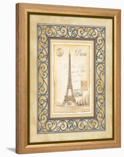 Paris Postcard-Andrea Laliberte-Framed Stretched Canvas