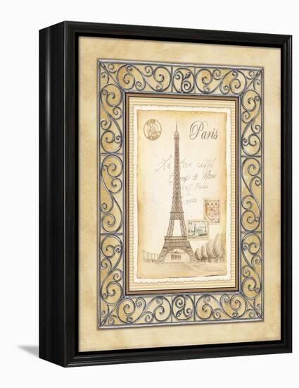 Paris Postcard-Andrea Laliberte-Framed Stretched Canvas