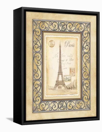 Paris Postcard-Andrea Laliberte-Framed Stretched Canvas