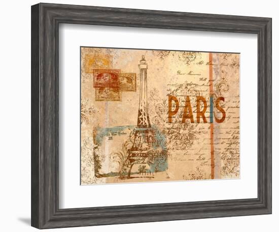 Paris Postcard-null-Framed Art Print