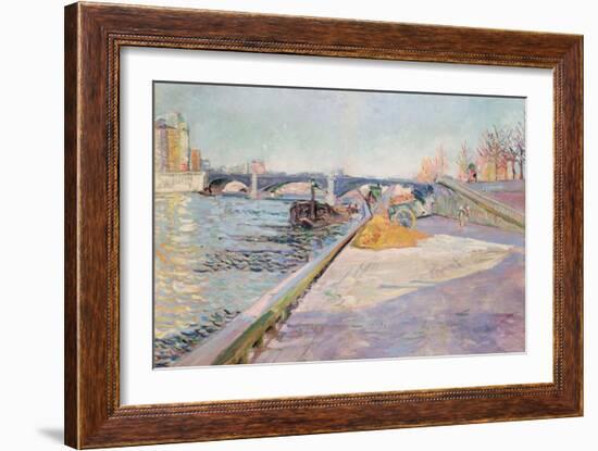 Paris, Quai De La Tournelle, 1886-Paul Signac-Framed Giclee Print