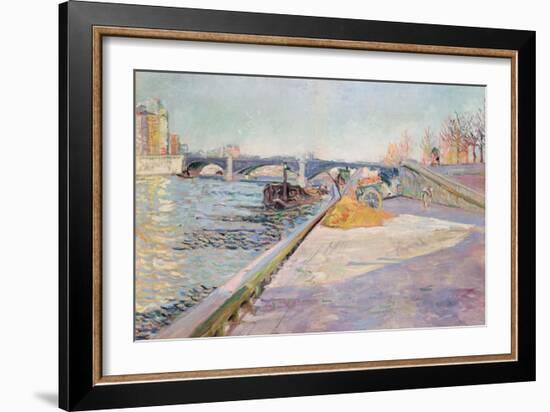 Paris, Quai De La Tournelle, 1886-Paul Signac-Framed Giclee Print