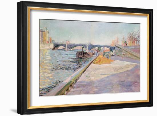 Paris, Quai De La Tournelle, 1886-Paul Signac-Framed Giclee Print