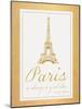 Paris Quote 2 Gold-Lauren Gibbons-Mounted Art Print