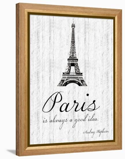 Paris Quote 2-Lauren Gibbons-Framed Stretched Canvas