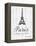 Paris Quote 2-Lauren Gibbons-Framed Stretched Canvas