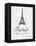 Paris Quote 2-Lauren Gibbons-Framed Stretched Canvas