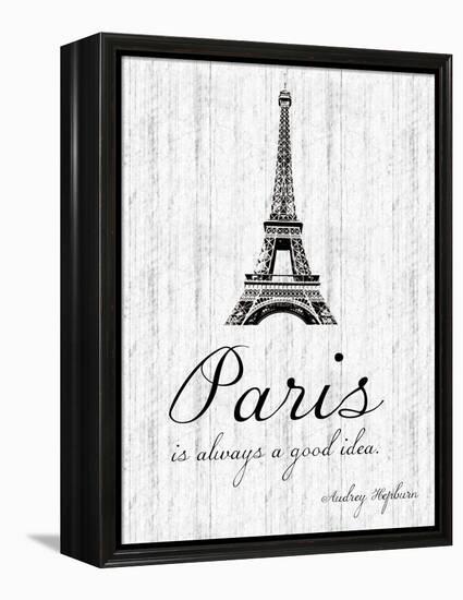 Paris Quote 2-Lauren Gibbons-Framed Stretched Canvas