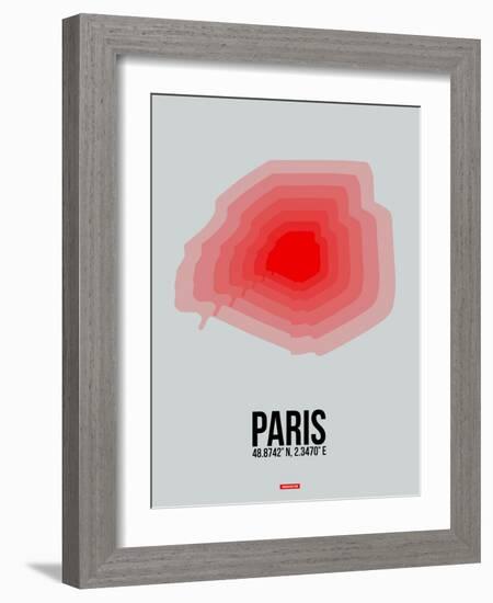 Paris Radiant Map 1-NaxArt-Framed Art Print