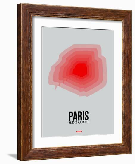 Paris Radiant Map 1-NaxArt-Framed Art Print