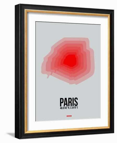 Paris Radiant Map 1-NaxArt-Framed Art Print