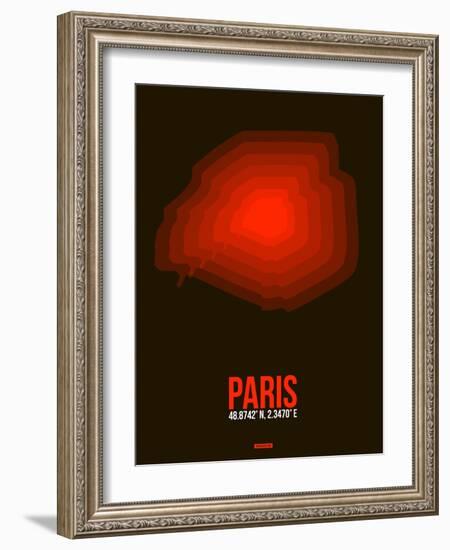 Paris Radiant Map 4-NaxArt-Framed Art Print