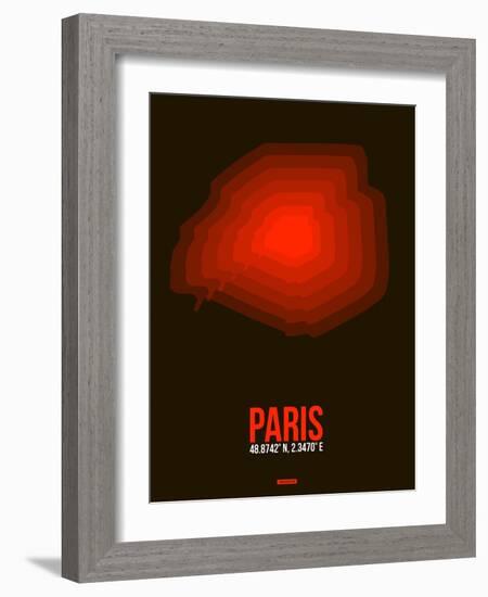 Paris Radiant Map 4-NaxArt-Framed Art Print