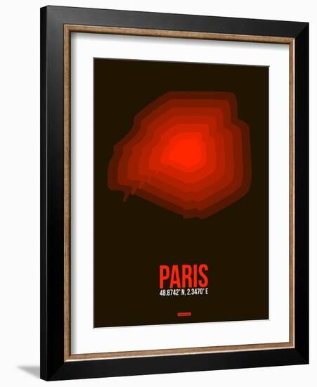 Paris Radiant Map 4-NaxArt-Framed Art Print