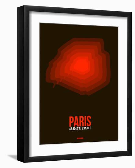 Paris Radiant Map 4-NaxArt-Framed Art Print