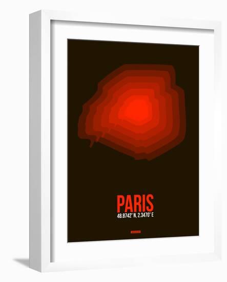 Paris Radiant Map 4-NaxArt-Framed Art Print