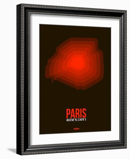 Paris Radiant Map 4-NaxArt-Framed Art Print