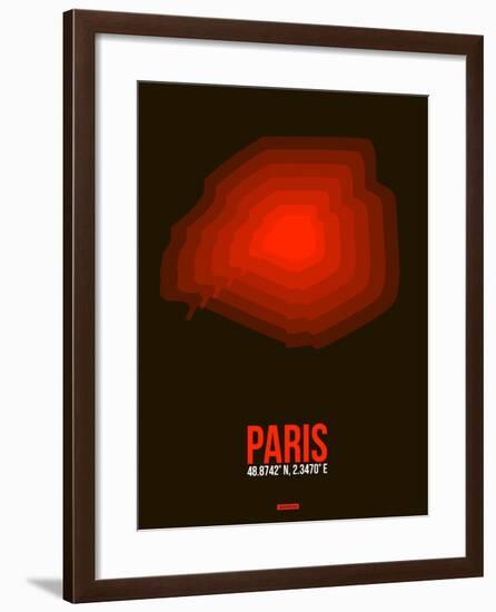 Paris Radiant Map 4-NaxArt-Framed Art Print