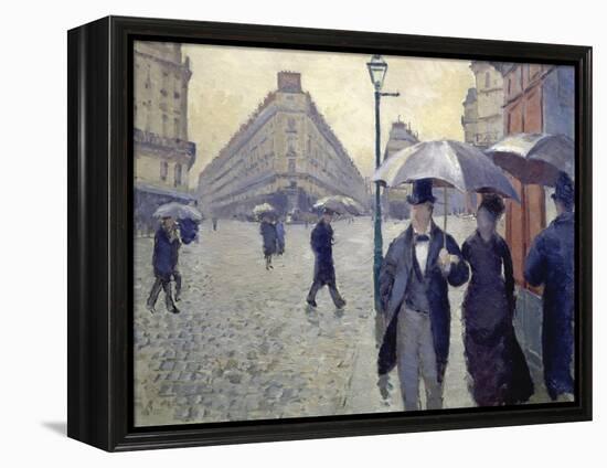 Paris, Rainy Day-Gustave Caillebotte-Framed Premier Image Canvas