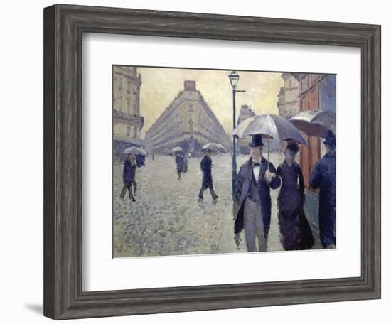 Paris, Rainy Day-Gustave Caillebotte-Framed Giclee Print