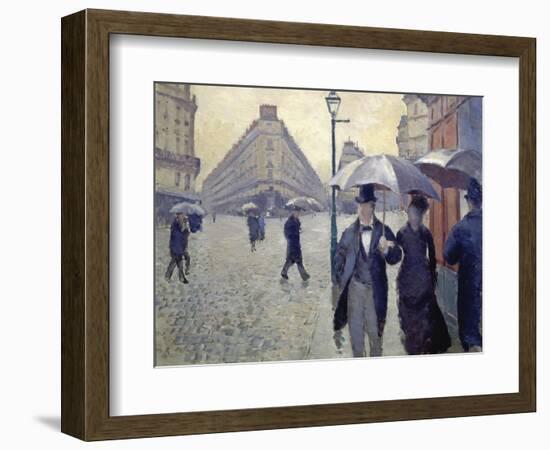 Paris, Rainy Day-Gustave Caillebotte-Framed Giclee Print