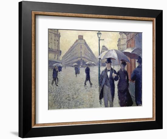 Paris, Rainy Day-Gustave Caillebotte-Framed Giclee Print
