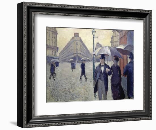 Paris, Rainy Day-Gustave Caillebotte-Framed Giclee Print