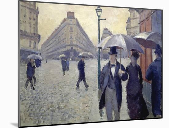 Paris, Rainy Day-Gustave Caillebotte-Mounted Giclee Print