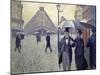 Paris, Rainy Day-Gustave Caillebotte-Mounted Giclee Print