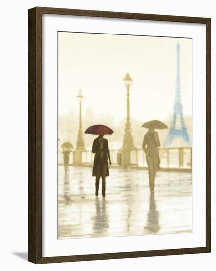 Paris Red Umbrella - Golden-Robert Canady-Framed Giclee Print