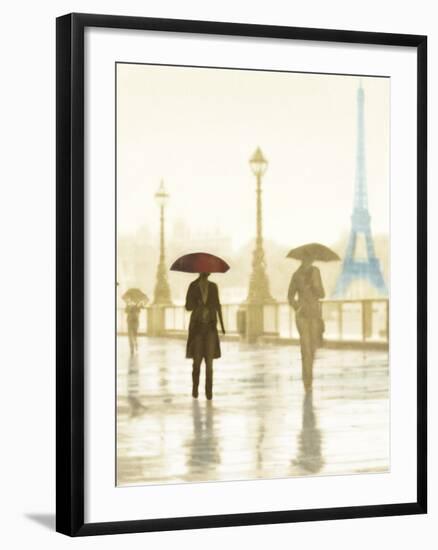 Paris Red Umbrella - Golden-Robert Canady-Framed Giclee Print