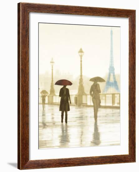 Paris Red Umbrella - Golden-Robert Canady-Framed Giclee Print
