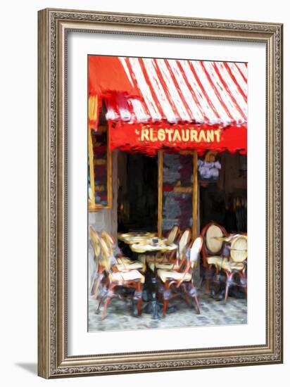 Paris Restaurant - In the Style of Oil Painting-Philippe Hugonnard-Framed Giclee Print