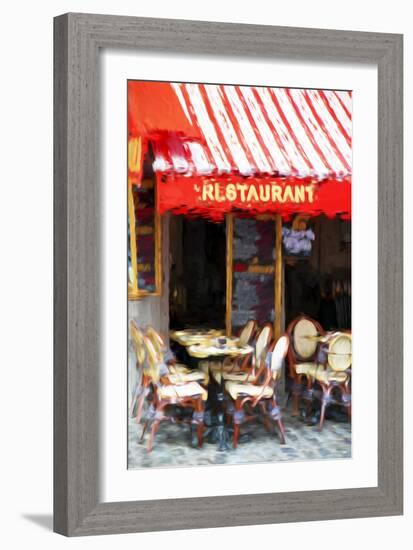 Paris Restaurant - In the Style of Oil Painting-Philippe Hugonnard-Framed Giclee Print