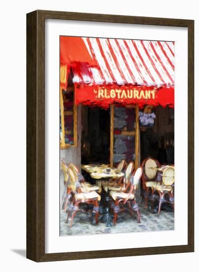 Paris Restaurant - In the Style of Oil Painting-Philippe Hugonnard-Framed Giclee Print