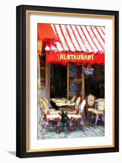 Paris Restaurant - In the Style of Oil Painting-Philippe Hugonnard-Framed Giclee Print