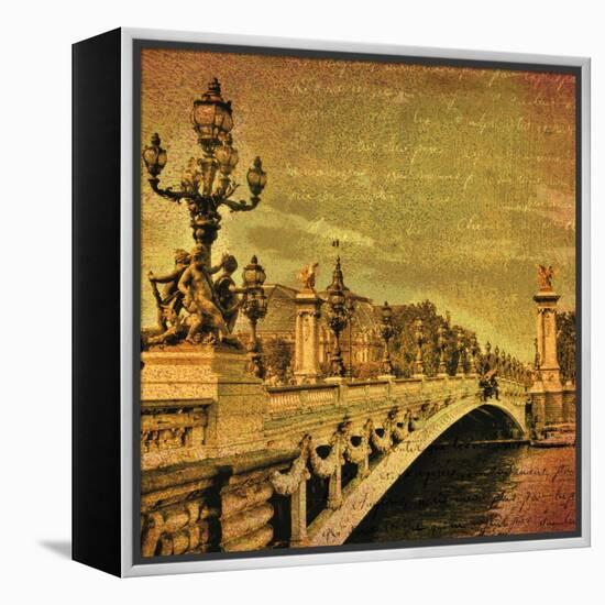 Paris Romance-Julia Casey-Framed Stretched Canvas