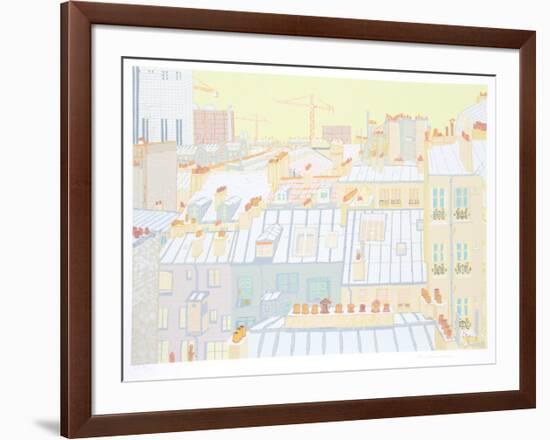 Paris Roofs-Marion McClanahan-Framed Serigraph