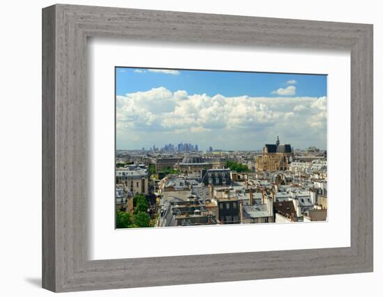 Paris Rooftop View with City Skyline.-Songquan Deng-Framed Photographic Print