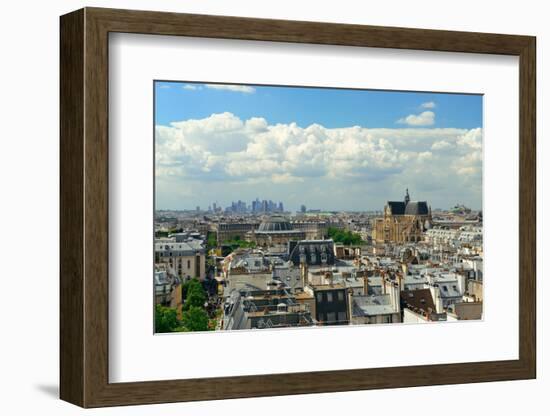 Paris Rooftop View with City Skyline.-Songquan Deng-Framed Photographic Print