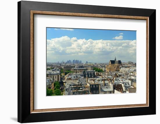 Paris Rooftop View with City Skyline.-Songquan Deng-Framed Photographic Print