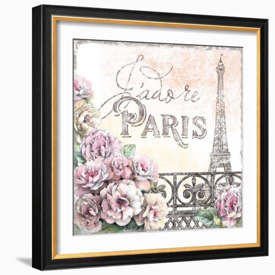 Paris Roses III-Beth Grove-Framed Art Print