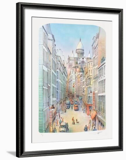 Paris, rue à Montmartre-Rolf Rafflewski-Framed Limited Edition