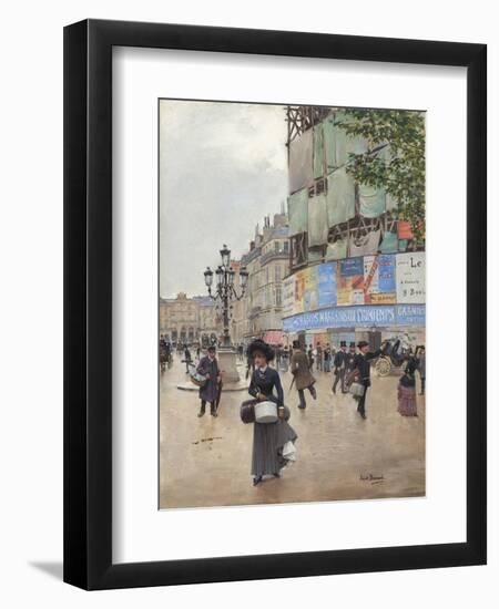 Paris, Rue du Havre, by Jean Beraud, 1882, French painting,-Jean Beraud-Framed Art Print