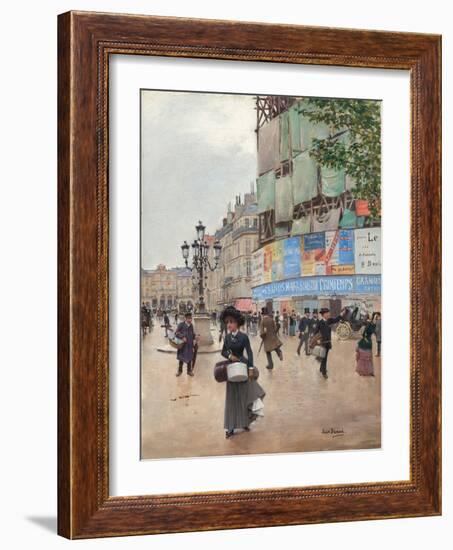 Paris, Rue Du Havre, C.1882 (Oil on Canvas)-Jean Beraud-Framed Giclee Print