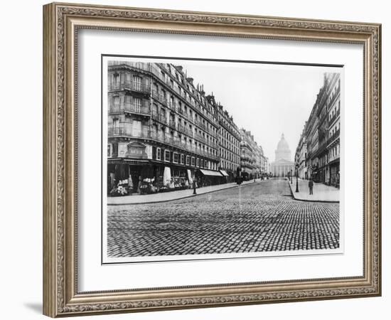 Paris, Rue Soufflot, the Pantheon, 1858-78-Charles Marville-Framed Giclee Print