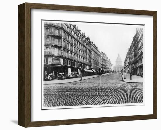 Paris, Rue Soufflot, the Pantheon, 1858-78-Charles Marville-Framed Giclee Print